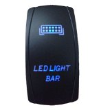Laser Backlit Blue Rocker Switch LED Light Bar 20A 12V Onoff LED Light