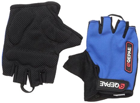 QEPAE Non-Slip Gel Pad Gloves Men's Women's Sportswear Cycling Riding Short Half Finger Gloves Breathable