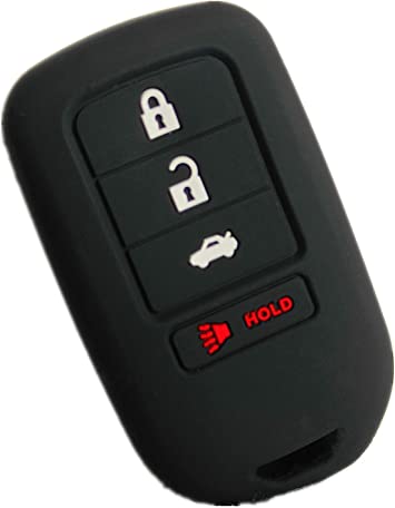 Silicone Key Fob Case Key Cover Key Skin Protector fit for Honda Accord CR-V HR-V CR-Z 4 Buttons