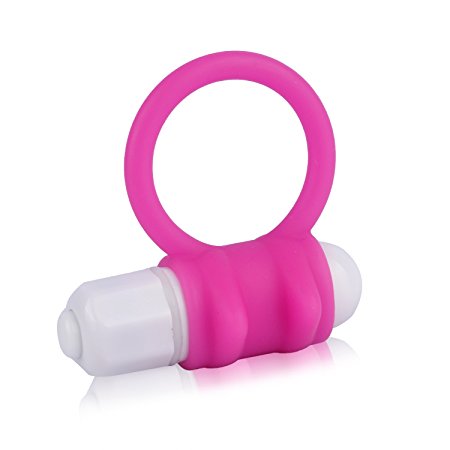 Bravolink Vibrating Penis Ring Massager Cock Ring Vibrator Dildo Male Masturbators Sex Toys Pink