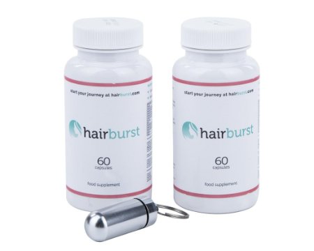 Hairburst Natural Hair Vitamins Pack of 2 - 60 Capsules Per Bottle Two Month Supply