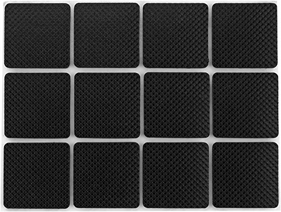 Shintop Non Slip Furniture Pad, Self-Adhesive Rubber Pad for Protecting Floorboard and Furniture (Square, Pack of 48)