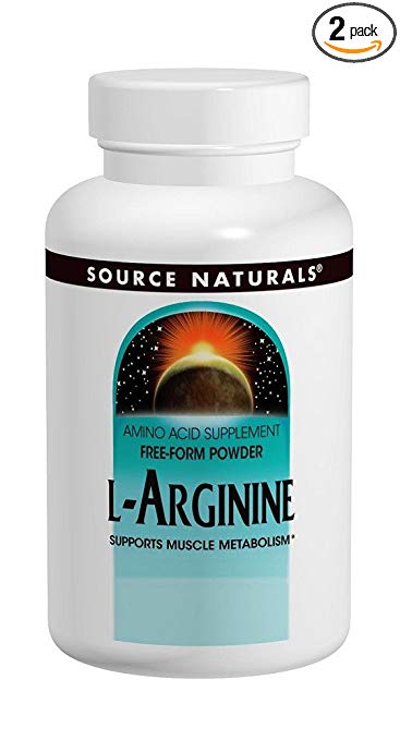 Source Naturals L-Arginine 1000mg, 100 Tablets (Pack of 2)