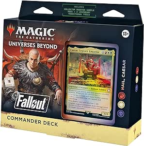 Magic: The Gathering Fallout Commander Deck - Hail, Caesar (100-Card Deck, 2-Card Collector Booster Sample Pack   Accessories)