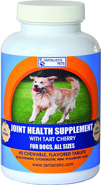 Glucosamine Supplements for Hip and Joint Health for Dogs. Tasty Treat Contains Glucosamine Chondroitin, MSM and Tart Cherry. Natural Pain Relief.
