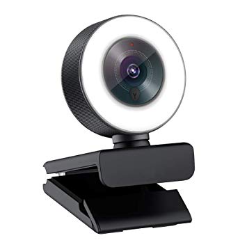 Webcam 1080P HD Built-in Adjustable Ring Light with Microphone Advanced autofocus(AF) streaming Web Camera for Xbox Gamer Facebook YouTube Streamer