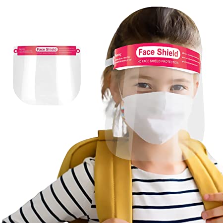 Safety Face Shields For Kids Student Protection Shield School Classroom-Pink