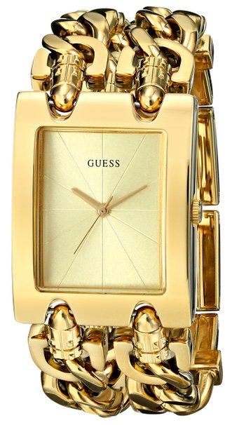 GUESS Women's U12648L1 Brilliance on Links Gold-Tone Bracelet Watch