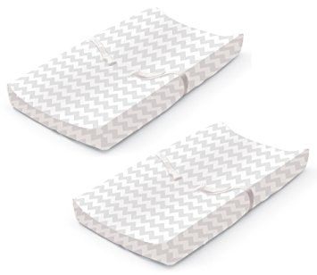 Summer Infant Ultra Plush Changing Pad Cover, Chevron, 2 Count