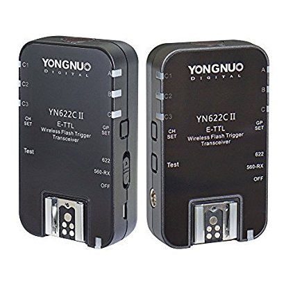 YONGNUO Wireless ETTL Flash Trigger YN622C II with High-speed Sync HSS 1/8000s for Canon camera