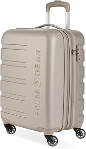 SwissGear 7366 Hardside Expandable Luggage with Spinner Wheels, Sand, Carry-On 19-Inch