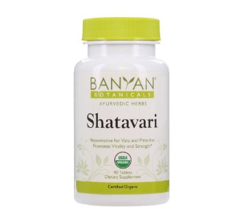 Banyan Botanicals Shatavari Tablets - USDA Organic - 90 ct - Asparagus Racemosus - Rejuvenative for Vata and Pitta that Promotes Vitality and Strength