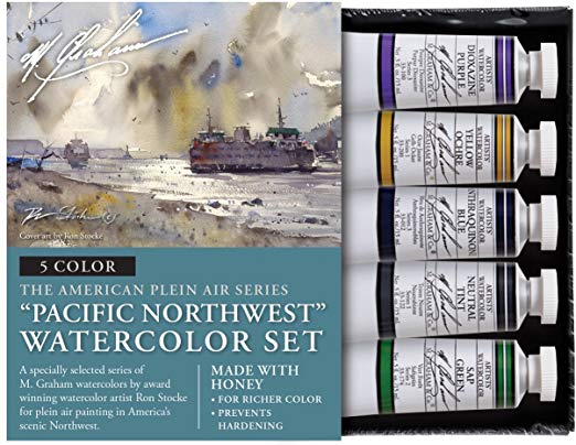 M. Graham & Co. Watercolor Set Watercolor Set, Watercolor Sets, Pacific Northwest 5 Color Watercolor Set