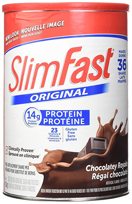 SlimFast – Original Meal Replacement or Weight Loss Shake Mix Powder - 14g of Protein – 23 Vitamins and Minerals – Great Taste - 1.2KG - Rich Chocolatey Royale Flavour