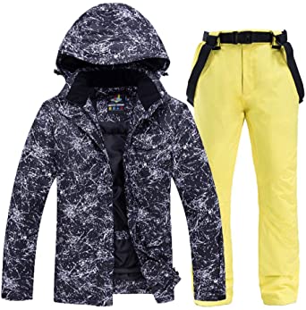 Men's Ski Suits Waterproof Warm Winter Ski Jacket and Pants Snowboard Snowsuit Windproof Hooded Coat