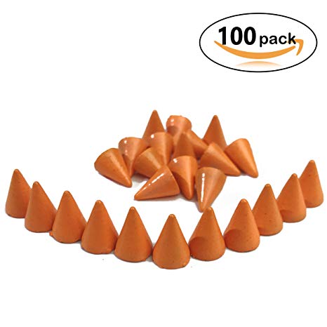 100pcs Colorful Cone Spikes Screwback Studs DIY Craft Cool Rivets Punk Stud Coincal 7x10mm 1/4"3/8" - Orange