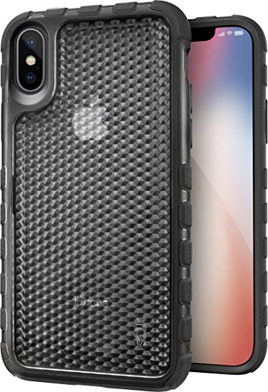 Silk iPhone Tough Case - SILK ARMOR Protective Rugged Grip Cover - "Guardzilla" - Includes Tempered Glass Screen Protector - Crystal Clear