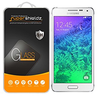 [2-Pack] Samsung Galaxy Alpha Tempered Glass Screen Protector, Supershieldz Anti-Scratch, Anti-Fingerprint, Bubble Free, Lifetime Replacement Warranty