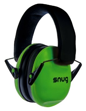 Snug Safe n Sound Kids Earmuffs  Hearing Protectors - Adjustable Headband Ear Defenders For Children and Adults Green
