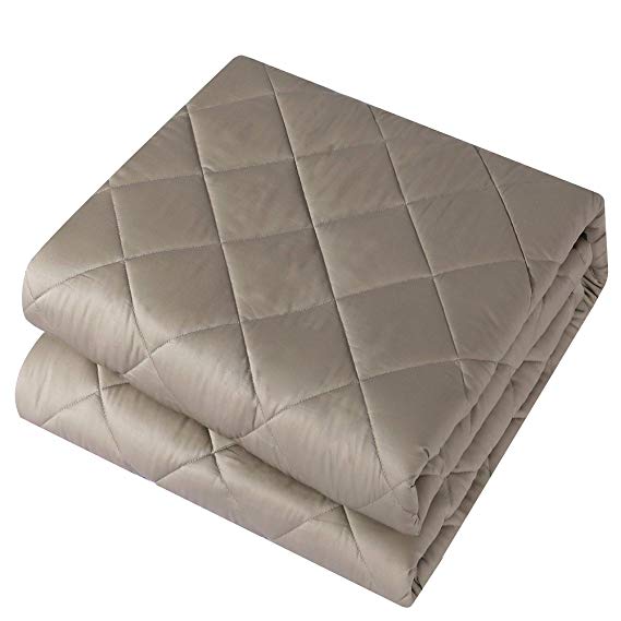 Weighted Blanket Pro for adult(15 lbs, 60''x80'', Queen Size),Heavy Blanket,100% Cotton Material with Glass Beads