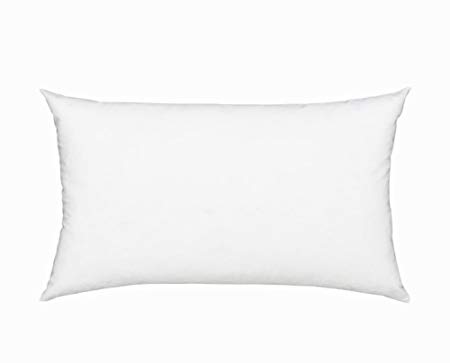 Fennco Styles Polyester Fiber White Pillow Insert - Made in USA (13"x19")