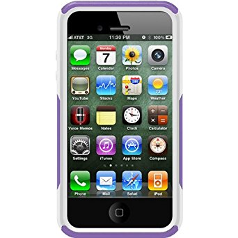 OtterBox Commuter Series Case for iPhone 4/4S  - Retail Packaging - Purple/White (Discontinued by Manufacturer)