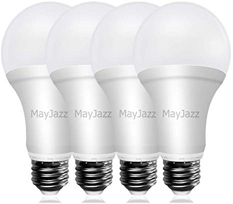 MayJazz Led Light Bulbs 4 Packs A21 Warm White 3000k Lamp,20W (125W Equivalent)2200Lm， E26 Base Led Bulb