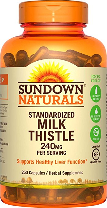 Sundown Naturals Milk Thistle XTRA 240 mg, 250 Capsules