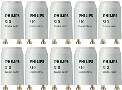 Philips 10 x Pack 4w to 65w Universal Starter FSU S10, 2G10, 58 W, White