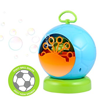 OCDAY Portable Automatic Bubble Machine Bubble Blowing Soap Bubbles for Outdoor or Indoor Party Bubbles Maker Toy Gift Kids Fun