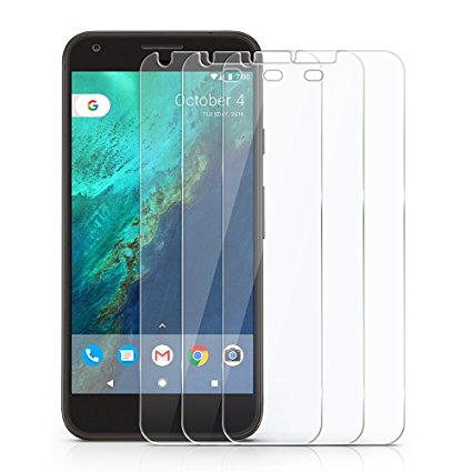[3 Pack] Google Pixel XL Screen Protector Glass, Ace Teah Google Pixel Tempered Glass Screen Protector Film Clear HD 9H Hardness with 2.5D and Easy-to-Install Wings for Google Pixel XL (5.5 inch) 2016