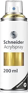 Schneider Paint-It 030 Supreme DIY Acryllack (hochdeckende Sprühfarbe, UV-beständig, 200 ml, Acrylspray für fast alle Untergründe) gold metallic