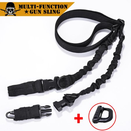 OUTGEEK Multi-use Airsoft Gun Sling Two Point Sling Nylon with Steel Buckle
