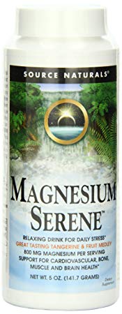 Source Naturals Serene Science Magnesium Serene Tangerince Flavored, Peaceful Body, 5 Ounces