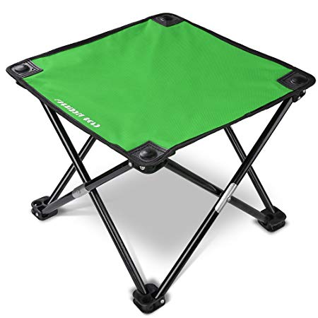 Forbidden Road Camping Stool Folding Chairs Outdoor Fold up Chairs Four Legs Portable Collapsible Chair Hiking Fishing Travelling Outdoor Stool Lightweight Sturdy Chair（Red/Blue/Green/Black）