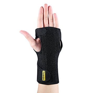 Yosoo Wrist Brace for Night Sleep Adjustable Neoprene Wrist Splint Hand Brace for Wrist Carpal Tunnel Syndrome Wrist Support, Arthritis, Sprains and Bursitis, Black