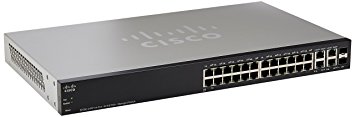 CISCO SF300-24PP 24-Port 10/100 PoE  Managed Switch w/Gig Uplinks (SF300-24PP-K9-NA)