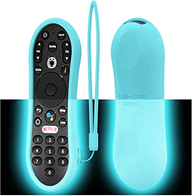 SIKAI Silicone Protective Cover for TiVo Stream 4K Remote Shockproof Anti-Lost Remote Case Holder for TiVo Stream 4K Remote, with Remote Loop (Glow in Dark Blue)