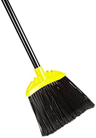 Rubbermaid Commercial FG638906BLA Jumbo Smooth Sweep Polypropylene Angle Broom with Metal Handle, Black
