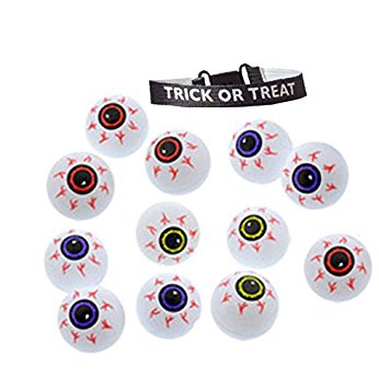 Set of 24 Plastic Halloween Eyeballs
