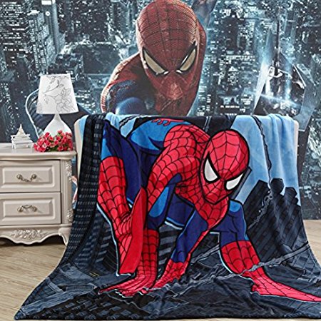 Blaze Children's Cartoon Printing Blanket Coral Fleece Blanket 59 By 79 (Spider-Man)