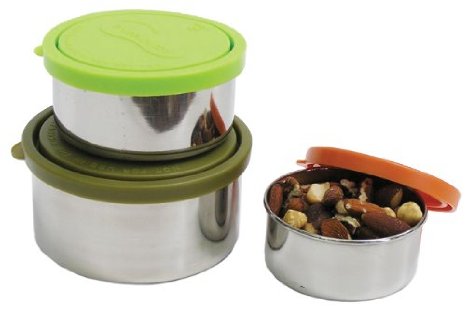 Kids Konserve Nesting Trio Stainless-Steel Containers with Leak-Proof Lids