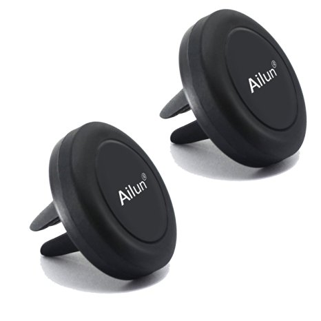 car mount,by Ailun,Air Vent Magnetic Car MOUNT Holder,(2Packs)Universal for iPhone 6/6s Plus, Samsung Galaxy S7/S7 Edge, S6/S6 Edge  Galaxy Note 5 and ALL Other Smartphones and Tablets[Black]