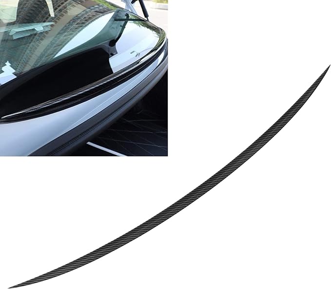 Trunk Window Spoiler Trunk Window Wing Carbon Fiber Style Abs Trunk Rain Water Deflector Window Spoiler Carbon Fiber Style Replacement for Tesla Model 3 2017 2021