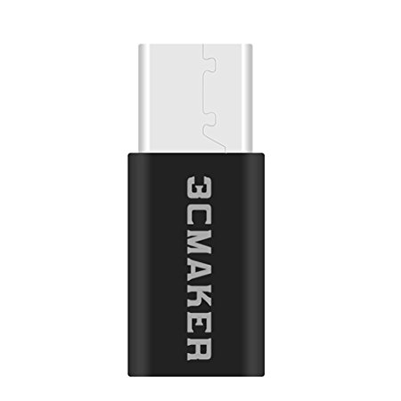 (3CMaker) USB-C to Micro USB Adapter Type C Male to USB micro B Female Supported Type-C Devices-Black