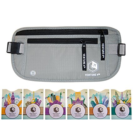 Money Belt for Travel RFID Safe Hidden Waist Stash by Venture 4th