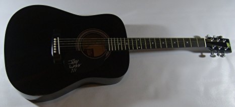 Jack White White Stripes Elephant Signed Autographed Full Size Black Acoustic Guitar Loa