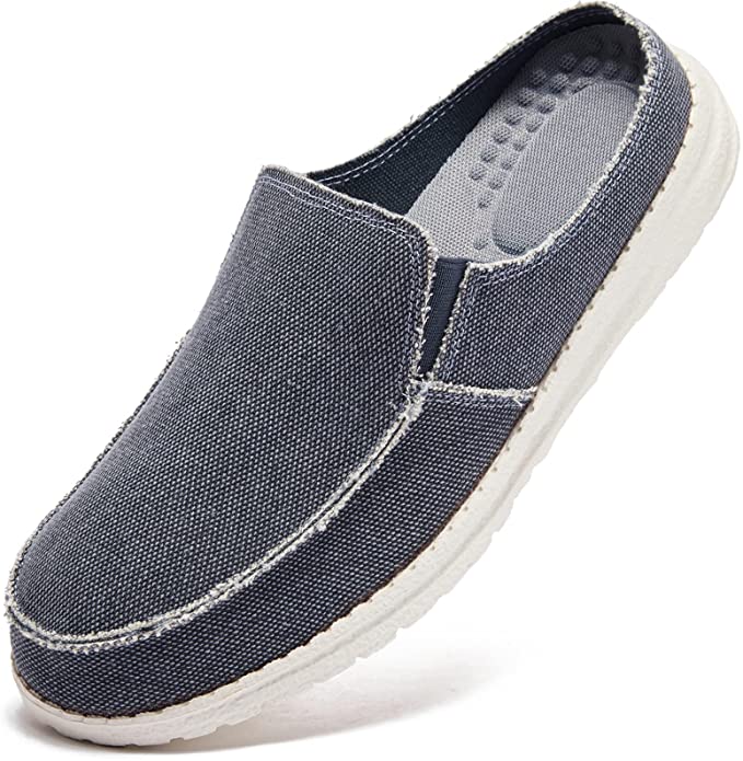 Mens Casual Slip on Shoes Canvas Comfortable Lightweight Men's Loafers & Slip-Ons Slippers with Arch Support