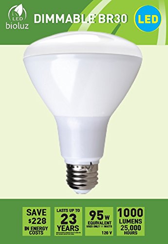 Bioluz LED™ Br30 1,000 Lumen (95w Equiv) 11w 2700k Dimmable LED Lamp