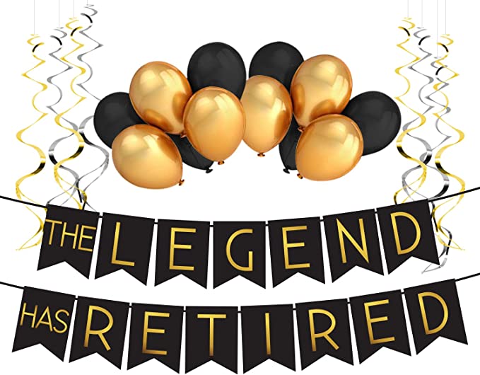 “The Legend Has Retired” Retirement Decoration Pack - Retirement Party Supplies, Gifts and Decorations by Sterling James Company